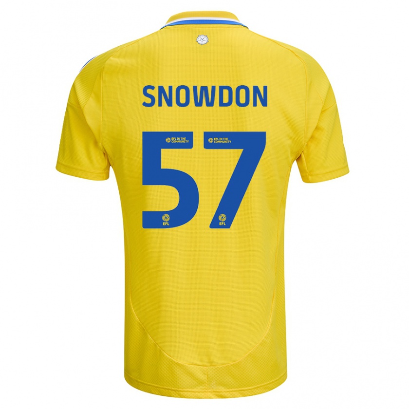 Kandiny Hombre Camiseta Joe Snowdon #57 Amarillo Azul 2ª Equipación 2024/25 La Camisa Chile