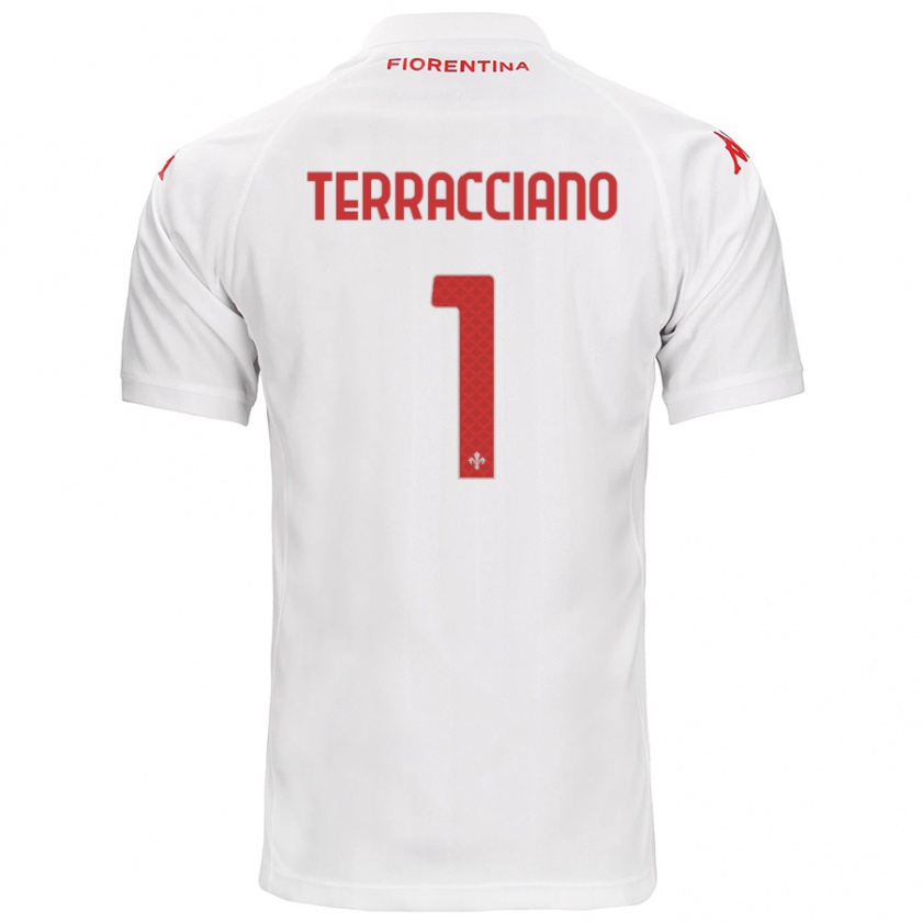 Kandiny Hombre Camiseta Pietro Terracciano #1 Blanco 2ª Equipación 2024/25 La Camisa Chile