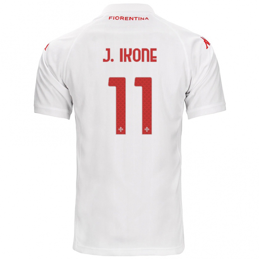 Kandiny Hombre Camiseta Jonathan Ikoné #11 Blanco 2ª Equipación 2024/25 La Camisa Chile