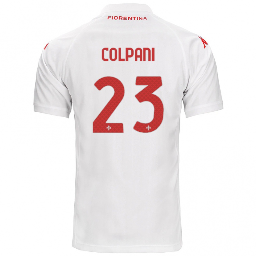 Kandiny Hombre Camiseta Andrea Colpani #23 Blanco 2ª Equipación 2024/25 La Camisa Chile