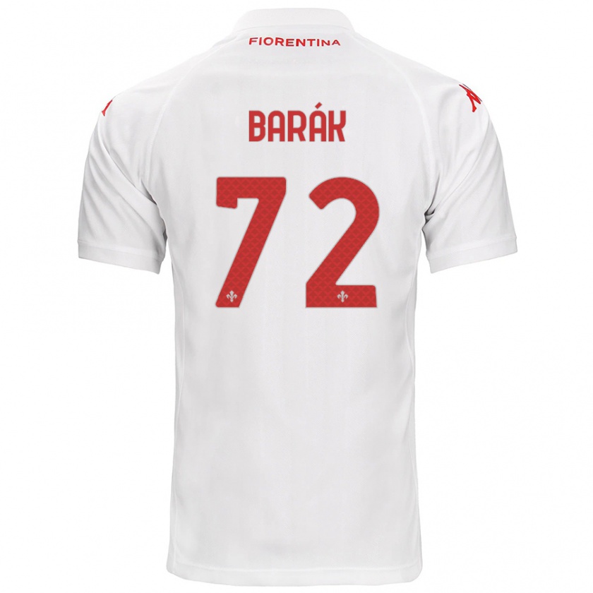 Kandiny Hombre Camiseta Antonín Barák #72 Blanco 2ª Equipación 2024/25 La Camisa Chile