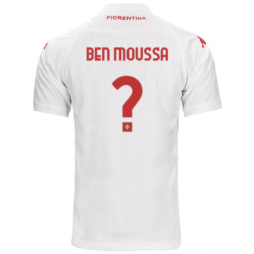 Kandiny Hombre Camiseta Mehdi Ben Moussa #0 Blanco 2ª Equipación 2024/25 La Camisa Chile