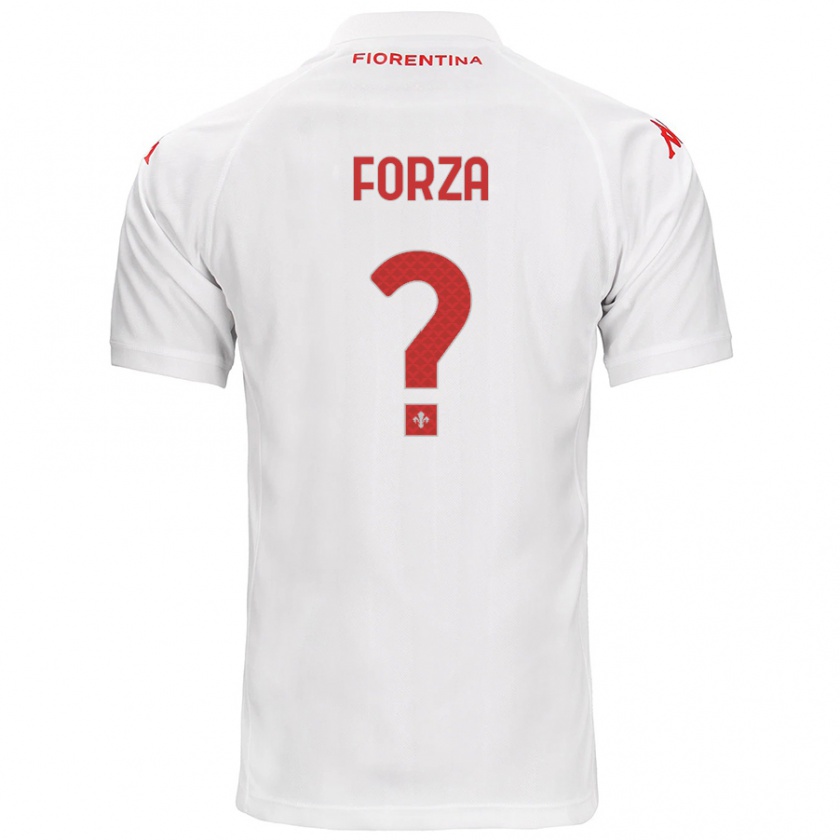 Kandiny Hombre Camiseta Francesco Forza #0 Blanco 2ª Equipación 2024/25 La Camisa Chile