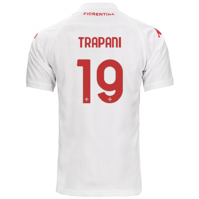 Kandiny Hombre Camiseta Niccolò Trapani #19 Blanco 2ª Equipación 2024/25 La Camisa Chile