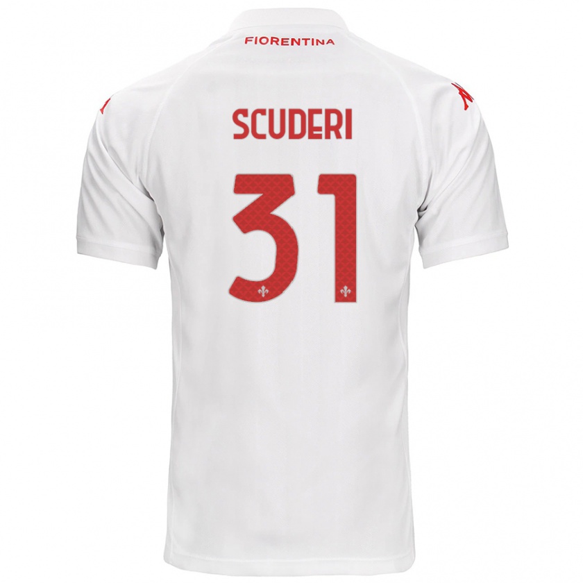 Kandiny Hombre Camiseta Giulio Scuderi #31 Blanco 2ª Equipación 2024/25 La Camisa Chile