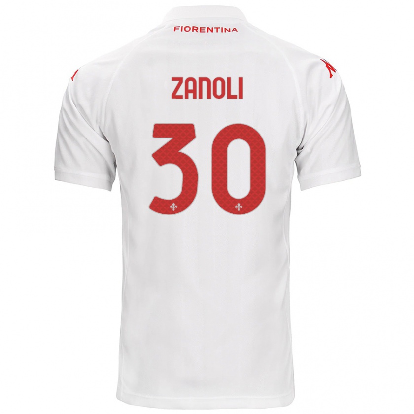 Kandiny Hombre Camiseta Martina Zanoli #30 Blanco 2ª Equipación 2024/25 La Camisa Chile