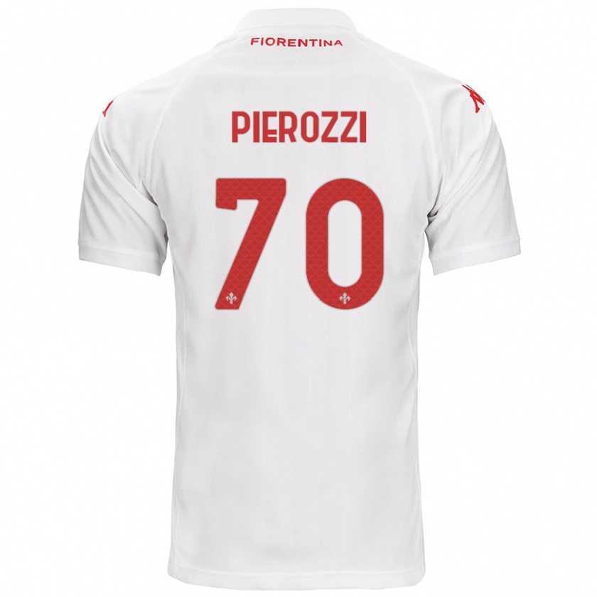 Kandiny Hombre Camiseta Niccolò Pierozzi #70 Blanco 2ª Equipación 2024/25 La Camisa Chile