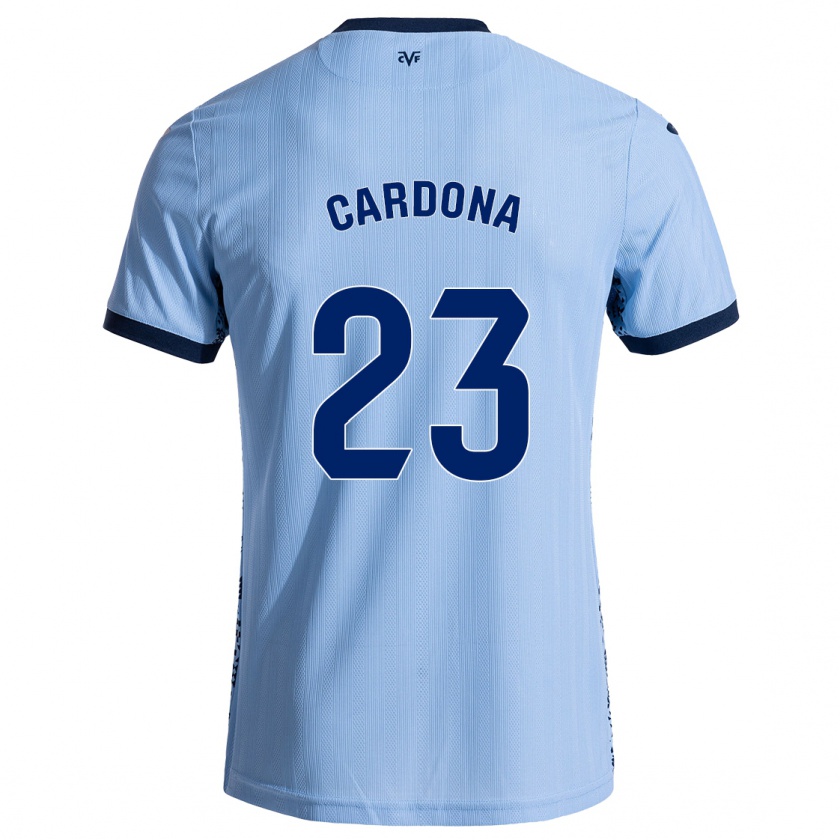 Kandiny Hombre Camiseta Sergi Cardona #23 Azul Cielo 2ª Equipación 2024/25 La Camisa Chile