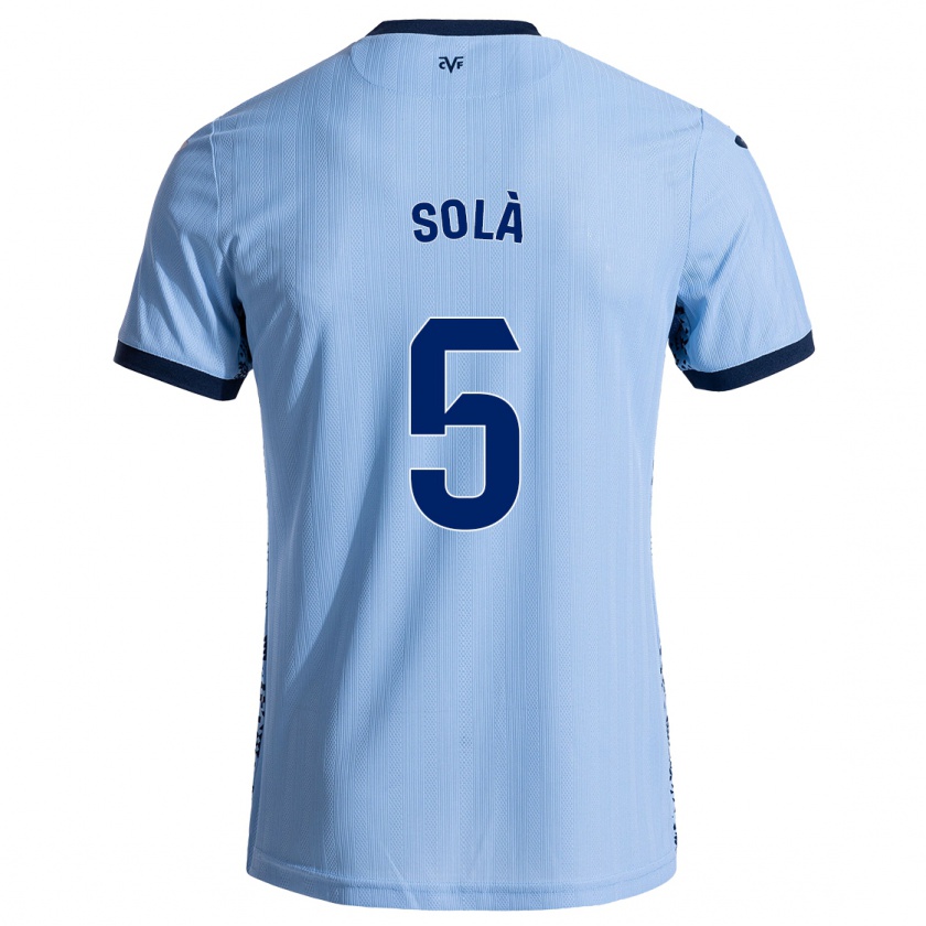 Kandiny Hombre Camiseta Arnau Solà #5 Azul Cielo 2ª Equipación 2024/25 La Camisa Chile