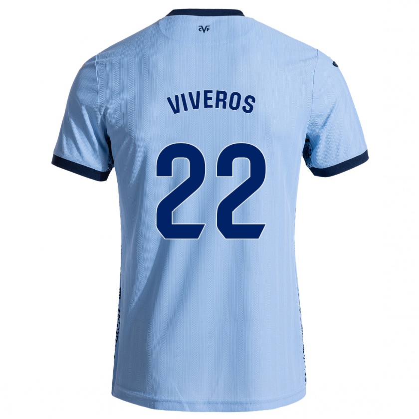 Kandiny Hombre Camiseta Facundo Viveros #22 Azul Cielo 2ª Equipación 2024/25 La Camisa Chile