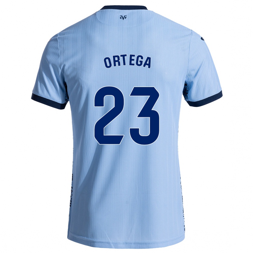 Kandiny Hombre Camiseta Jordi Ortega #23 Azul Cielo 2ª Equipación 2024/25 La Camisa Chile