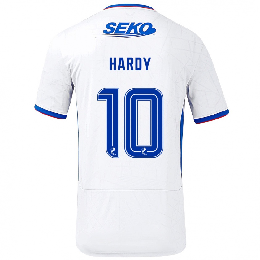 Kandiny Hombre Camiseta Rio Hardy #10 Blanco Azul 2ª Equipación 2024/25 La Camisa Chile