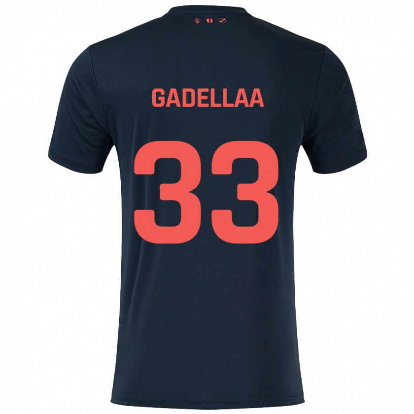 Kandiny Hombre Camiseta Kevin Gadellaa #33 Negro Rojo 2ª Equipación 2024/25 La Camisa Chile