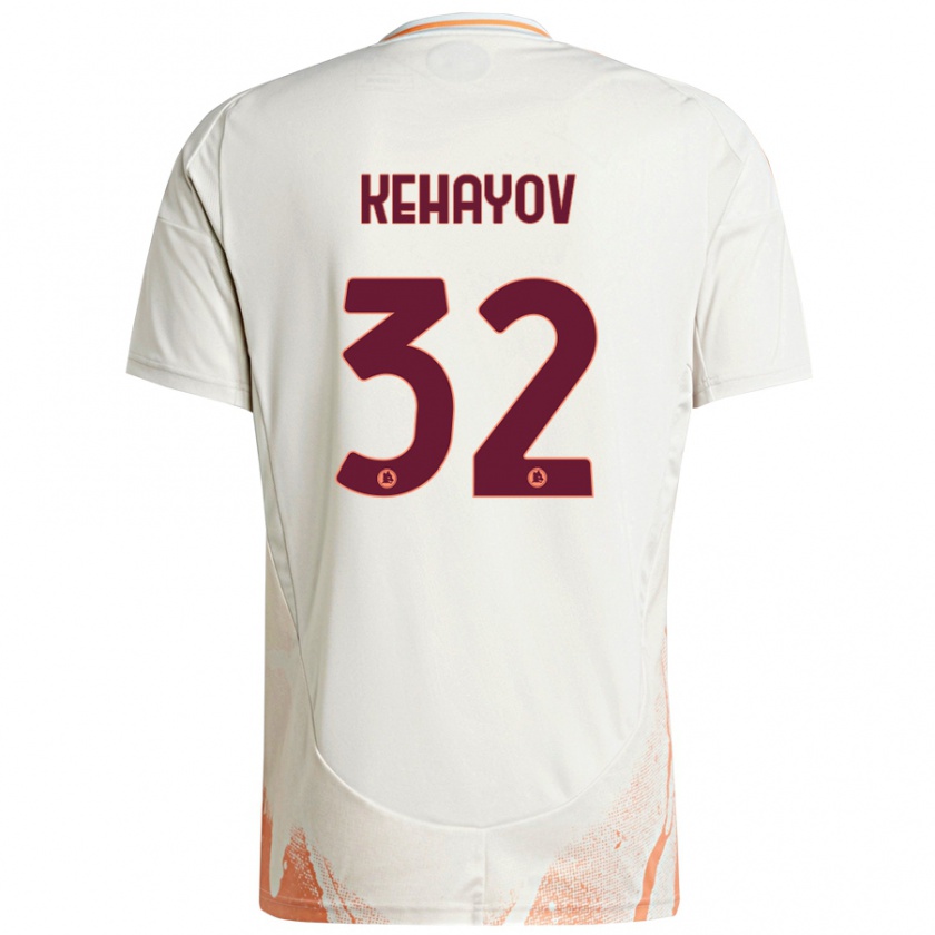 Kandiny Hombre Camiseta Atanas Kehayov #32 Crema Blanco Naranja 2ª Equipación 2024/25 La Camisa Chile