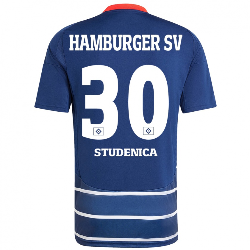 Kandiny Hombre Camiseta Aron Studenica #30 Azul Oscuro 2ª Equipación 2024/25 La Camisa Chile