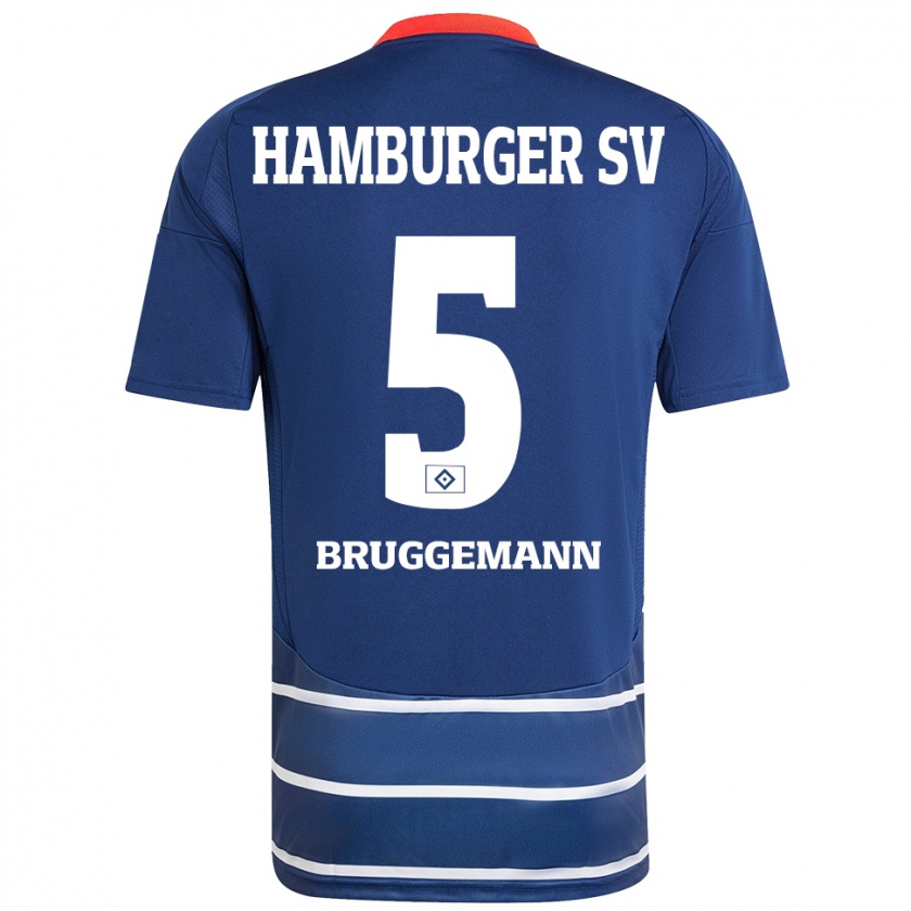 Kandiny Hombre Camiseta Nina Brüggemann #5 Azul Oscuro 2ª Equipación 2024/25 La Camisa Chile