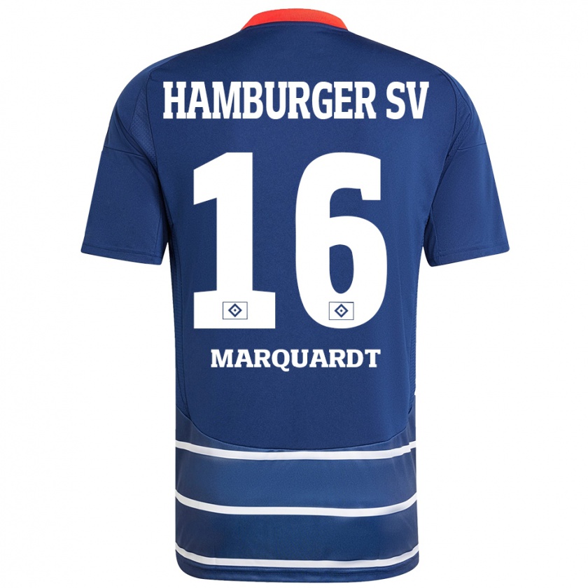 Kandiny Hombre Camiseta Dana Marquardt #16 Azul Oscuro 2ª Equipación 2024/25 La Camisa Chile