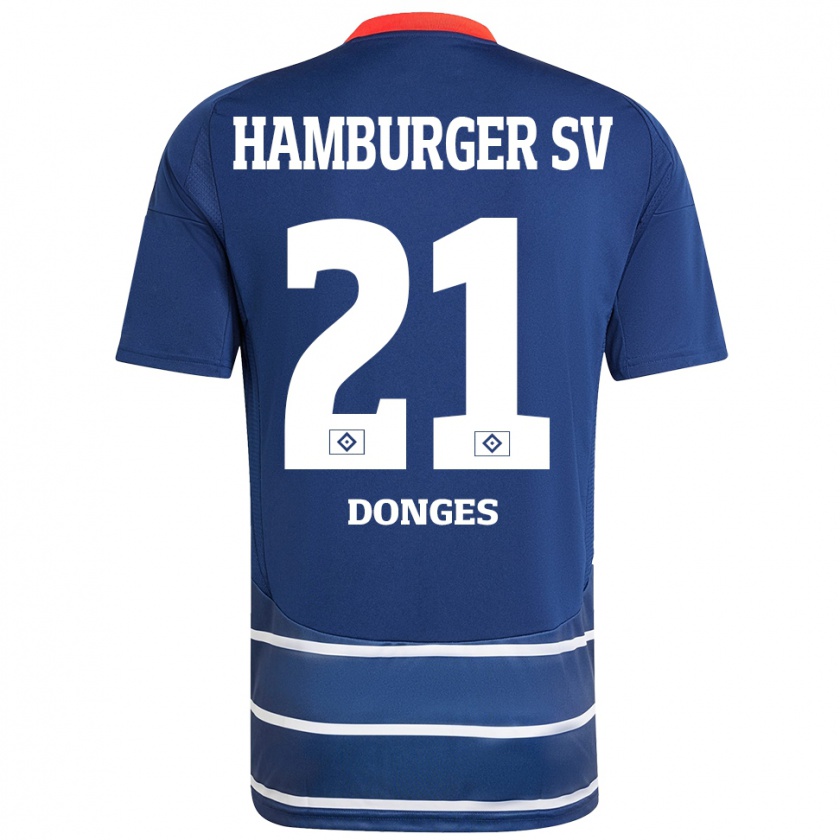 Kandiny Hombre Camiseta Jaqueline Dönges #21 Azul Oscuro 2ª Equipación 2024/25 La Camisa Chile