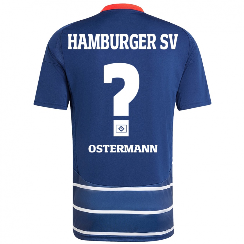 Kandiny Hombre Camiseta Sören Ostermann #0 Azul Oscuro 2ª Equipación 2024/25 La Camisa Chile