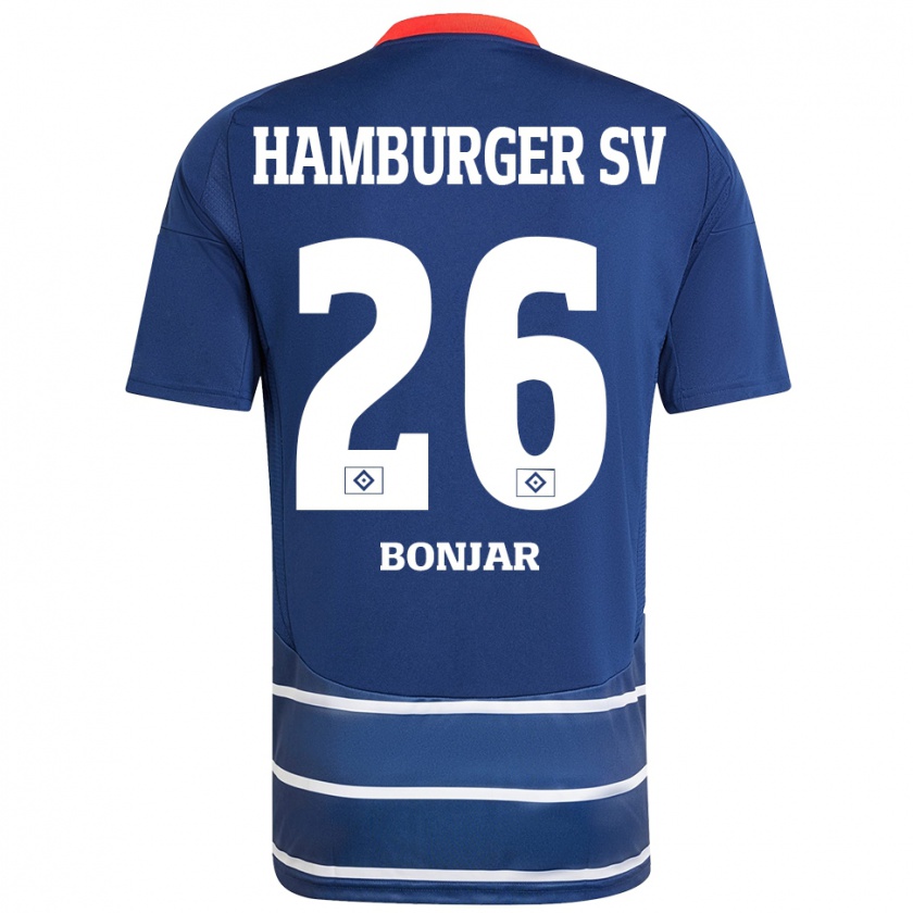 Kandiny Hombre Camiseta Amir Bonjar #26 Azul Oscuro 2ª Equipación 2024/25 La Camisa Chile