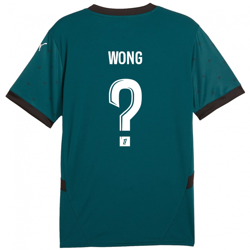 Kandiny Hombre Camiseta Kiani Wong #0 Verde Oscuro 2ª Equipación 2024/25 La Camisa Chile