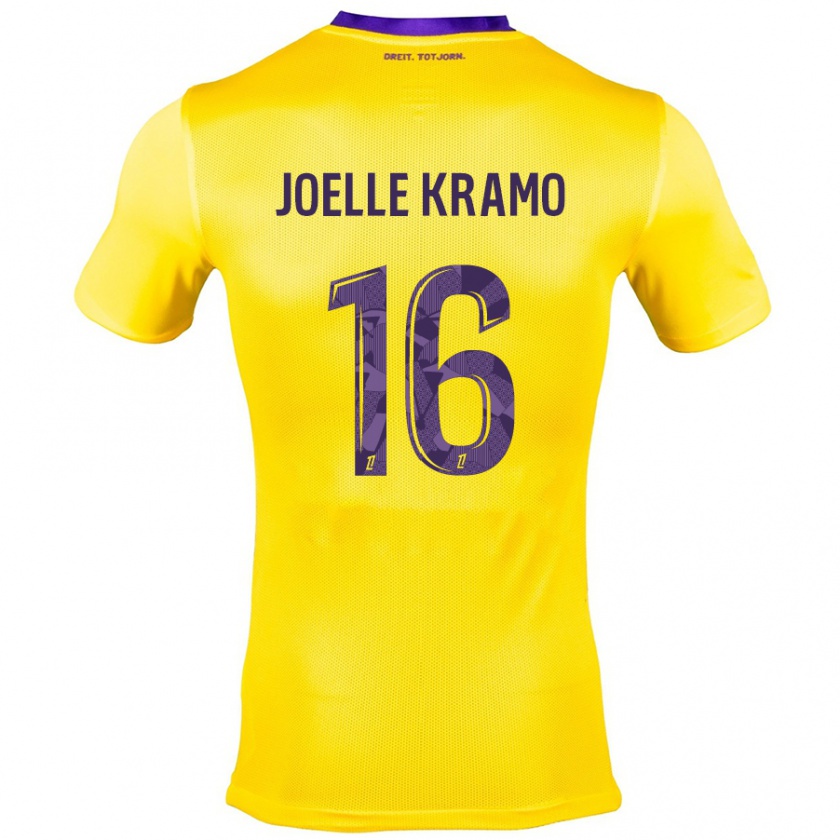 Kandiny Hombre Camiseta Marie Joelle Kramo #16 Amarillo Morado 2ª Equipación 2024/25 La Camisa Chile