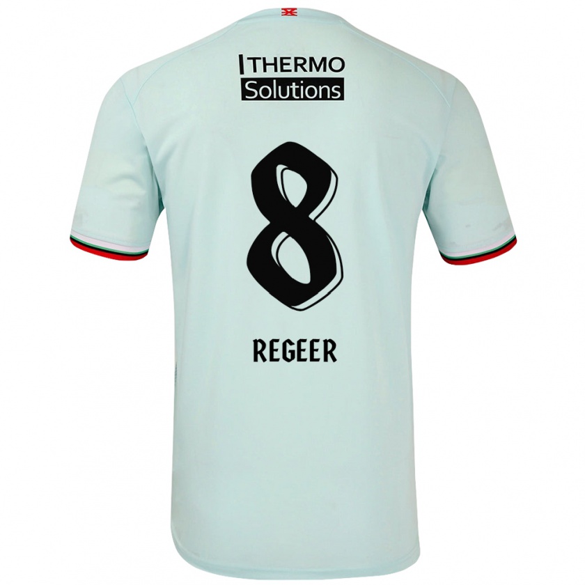 Kandiny Hombre Camiseta Youri Regeer #8 Verde Claro 2ª Equipación 2024/25 La Camisa Chile