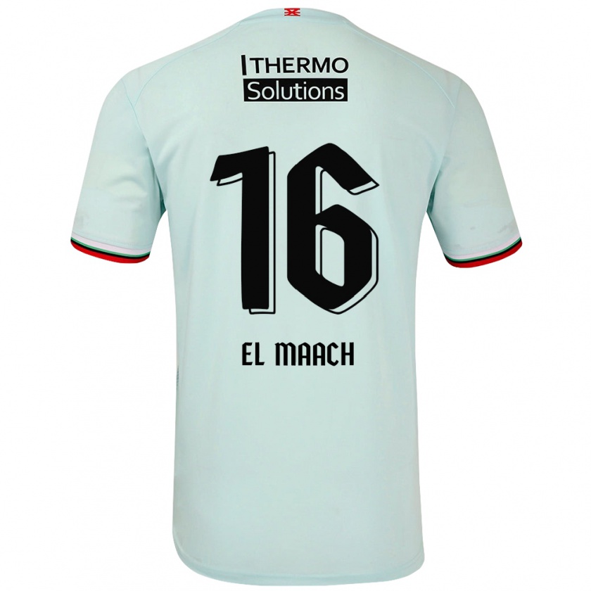 Kandiny Hombre Camiseta Issam El Maach #16 Verde Claro 2ª Equipación 2024/25 La Camisa Chile