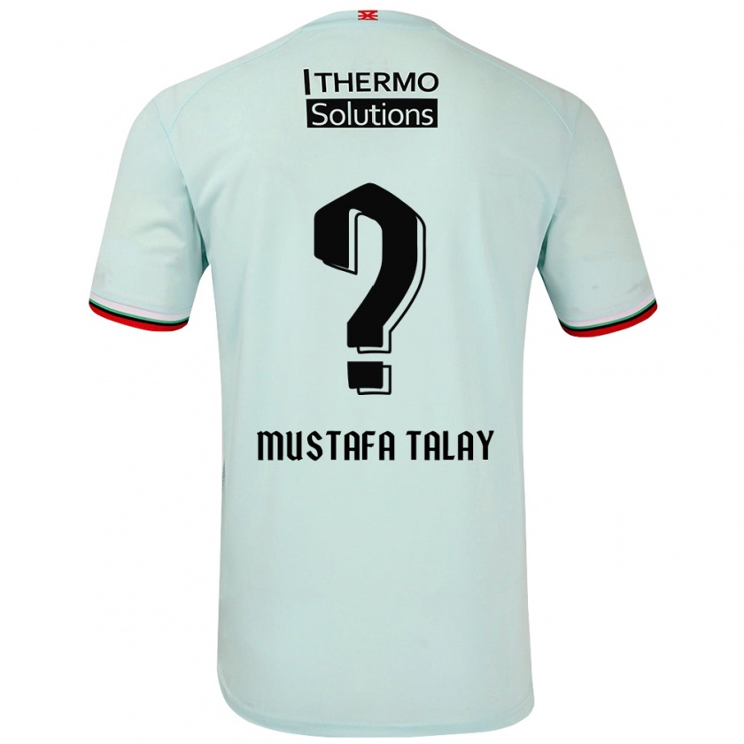 Kandiny Hombre Camiseta Kaan Mustafa Talay #0 Verde Claro 2ª Equipación 2024/25 La Camisa Chile