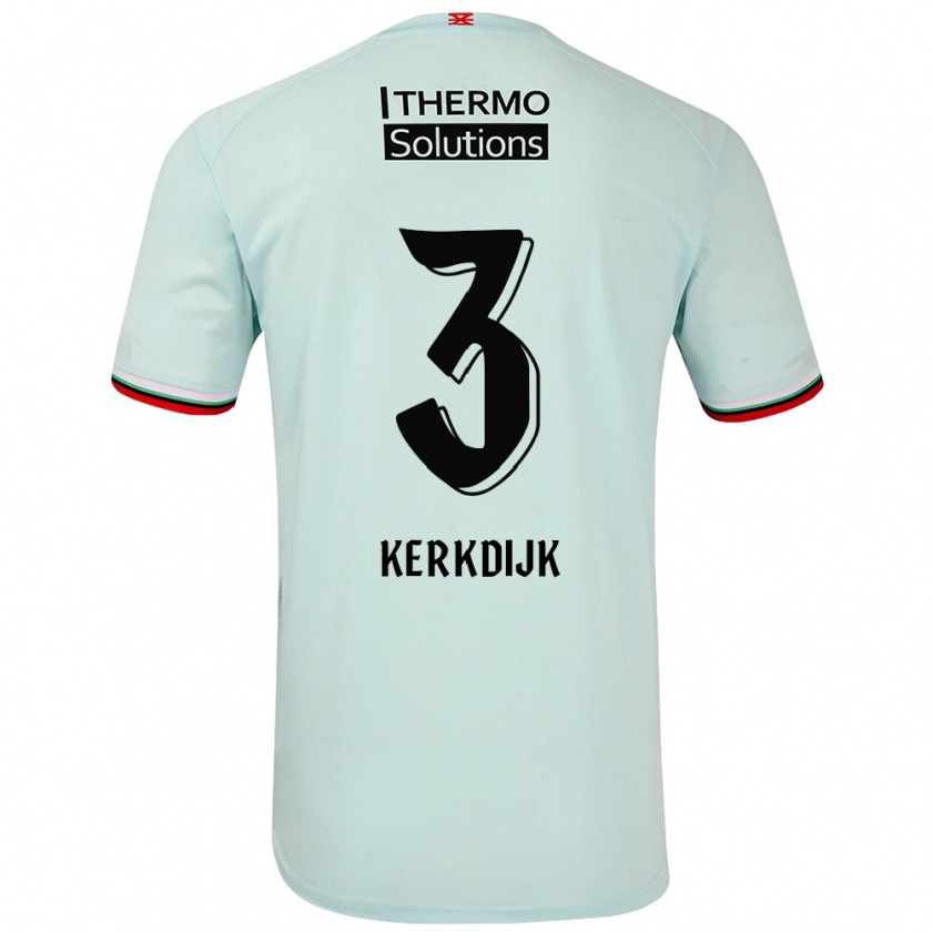 Kandiny Hombre Camiseta Danique Kerkdijk #3 Verde Claro 2ª Equipación 2024/25 La Camisa Chile