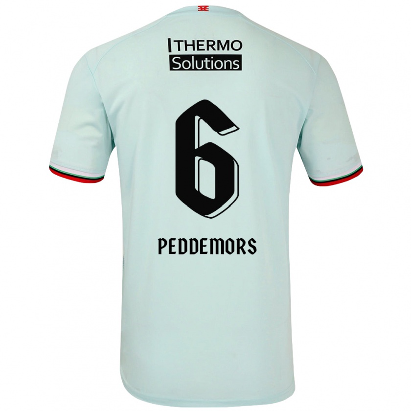 Kandiny Hombre Camiseta Ella Peddemors #6 Verde Claro 2ª Equipación 2024/25 La Camisa Chile