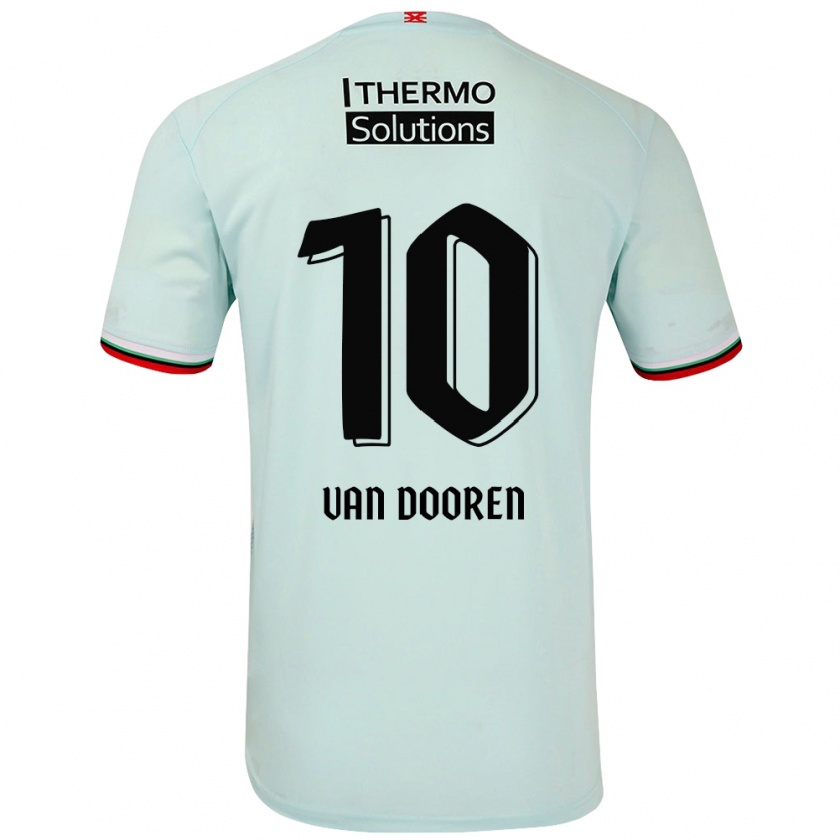 Kandiny Hombre Camiseta Kayleigh Van Dooren #10 Verde Claro 2ª Equipación 2024/25 La Camisa Chile