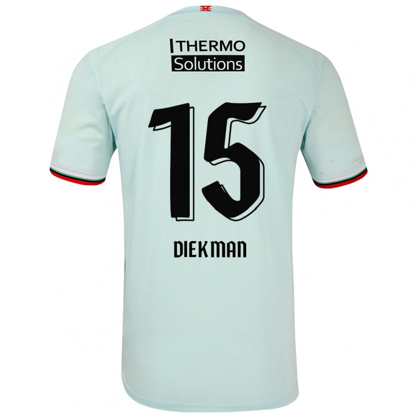 Kandiny Hombre Camiseta Jill Diekman #15 Verde Claro 2ª Equipación 2024/25 La Camisa Chile