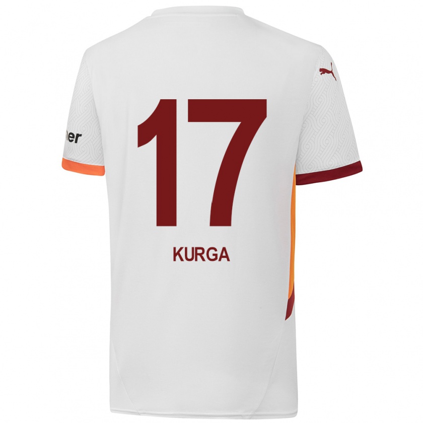 Kandiny Hombre Camiseta Handan Kurğa #17 Blanco Amarillo Rojo 2ª Equipación 2024/25 La Camisa Chile