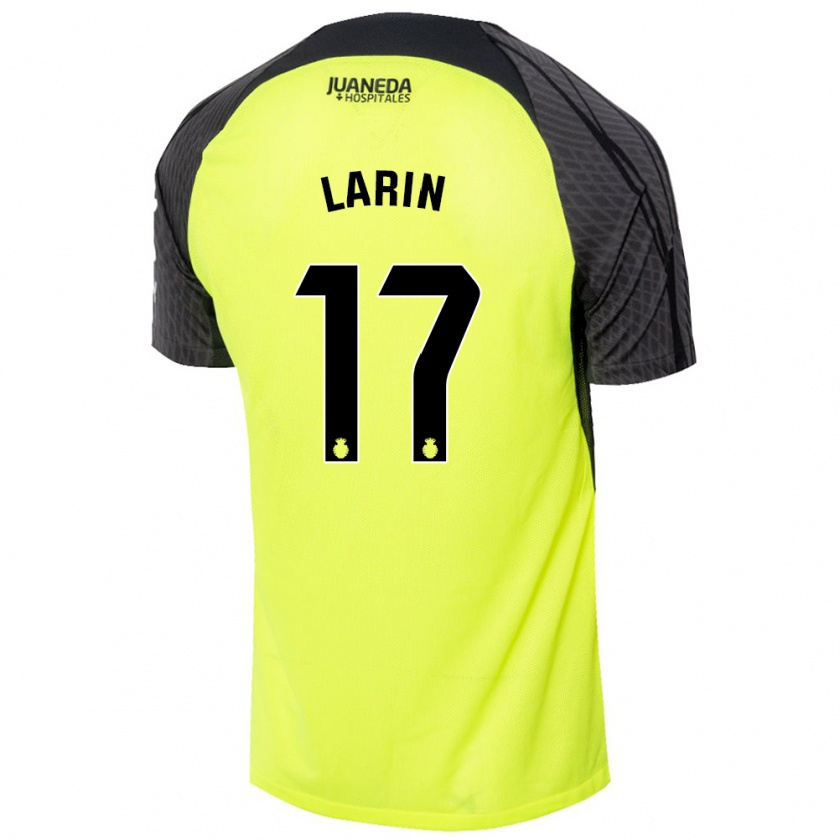 Kandiny Hombre Camiseta Cyle Larin #17 Verde Fluorescente Negro 2ª Equipación 2024/25 La Camisa Chile