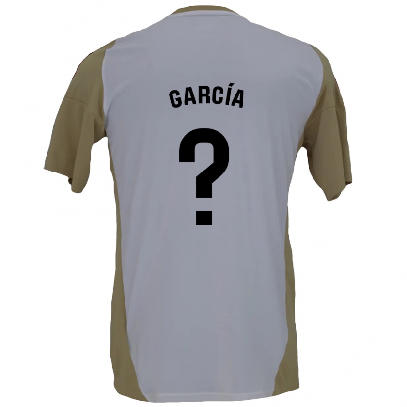 Kandiny Hombre Camiseta Alberto García #0 Marrón Blanco 2ª Equipación 2024/25 La Camisa Chile