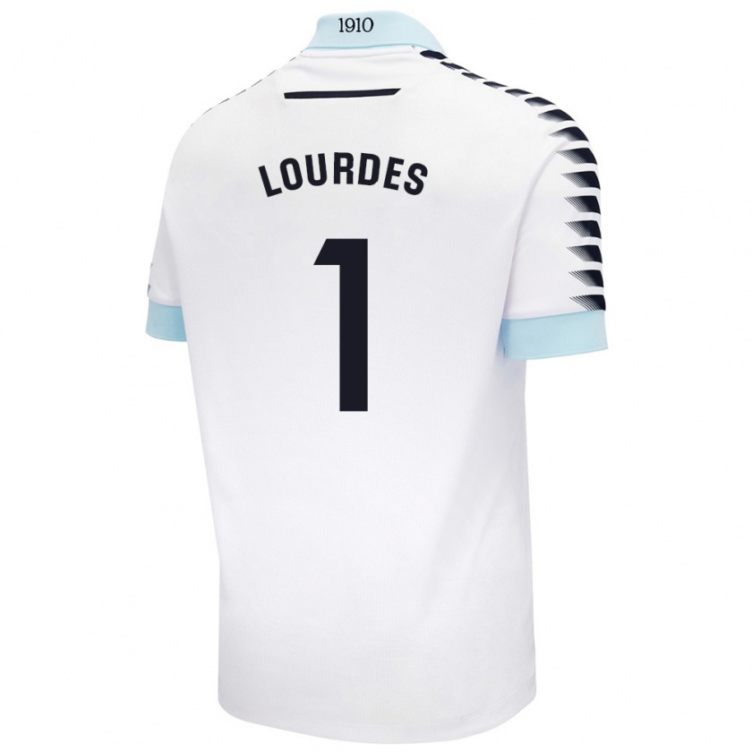 Kandiny Hombre Camiseta Lourdes #1 Blanco Azul 2ª Equipación 2024/25 La Camisa Chile