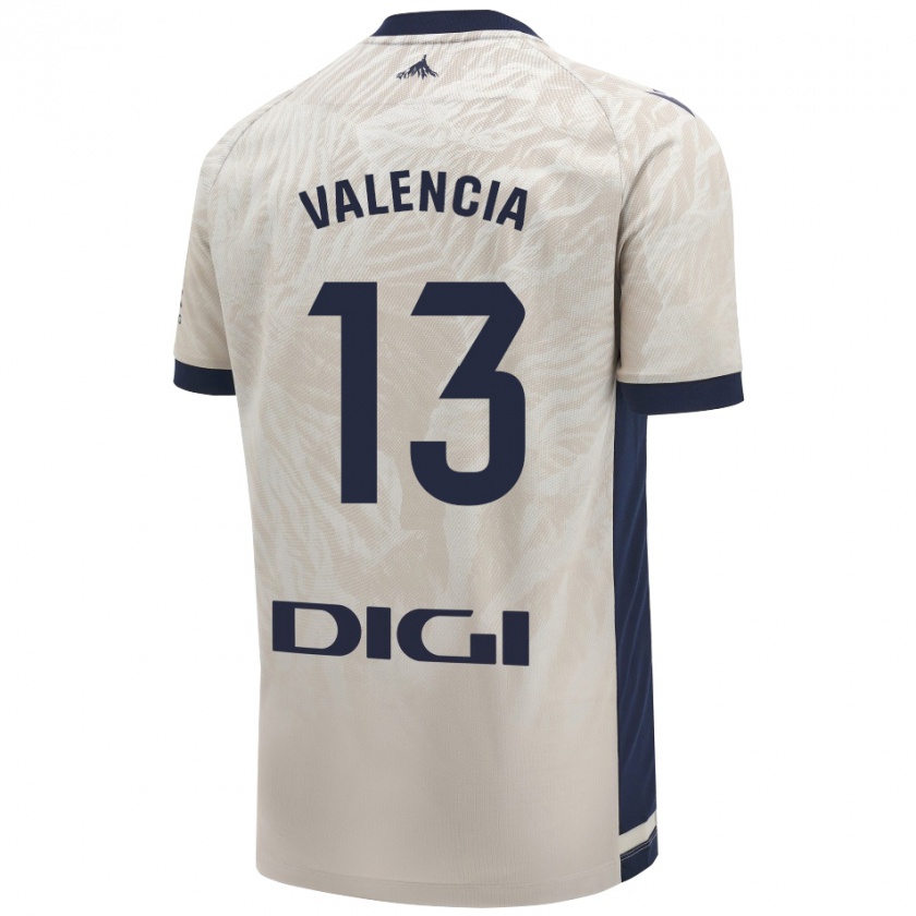 Kandiny Hombre Camiseta Pablo Valencia #13 Gris Claro 2ª Equipación 2024/25 La Camisa Chile