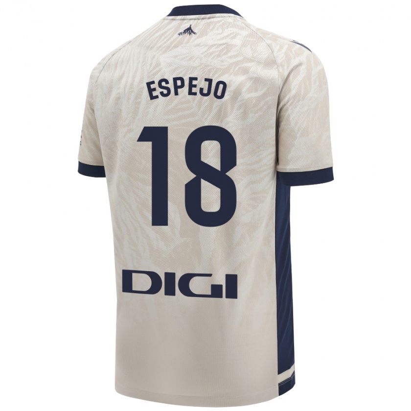 Kandiny Hombre Camiseta Diego Espejo #18 Gris Claro 2ª Equipación 2024/25 La Camisa Chile