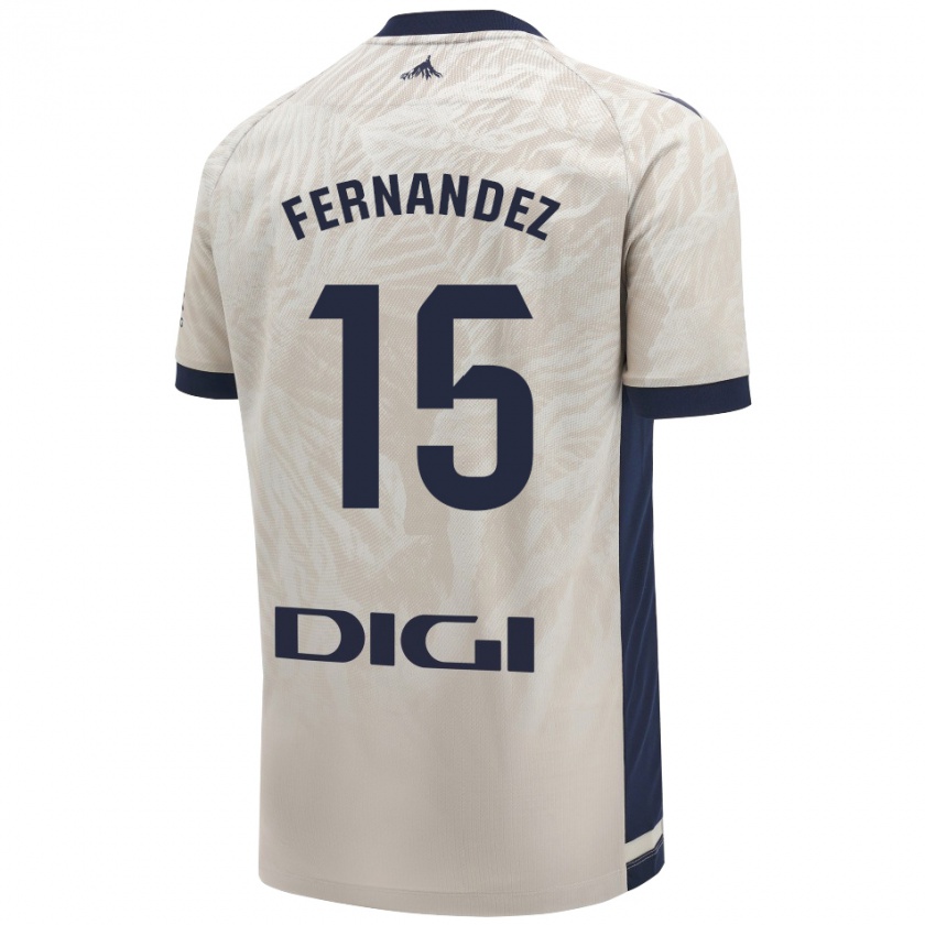 Kandiny Hombre Camiseta Leyre Fernández Sánchez #15 Gris Claro 2ª Equipación 2024/25 La Camisa Chile