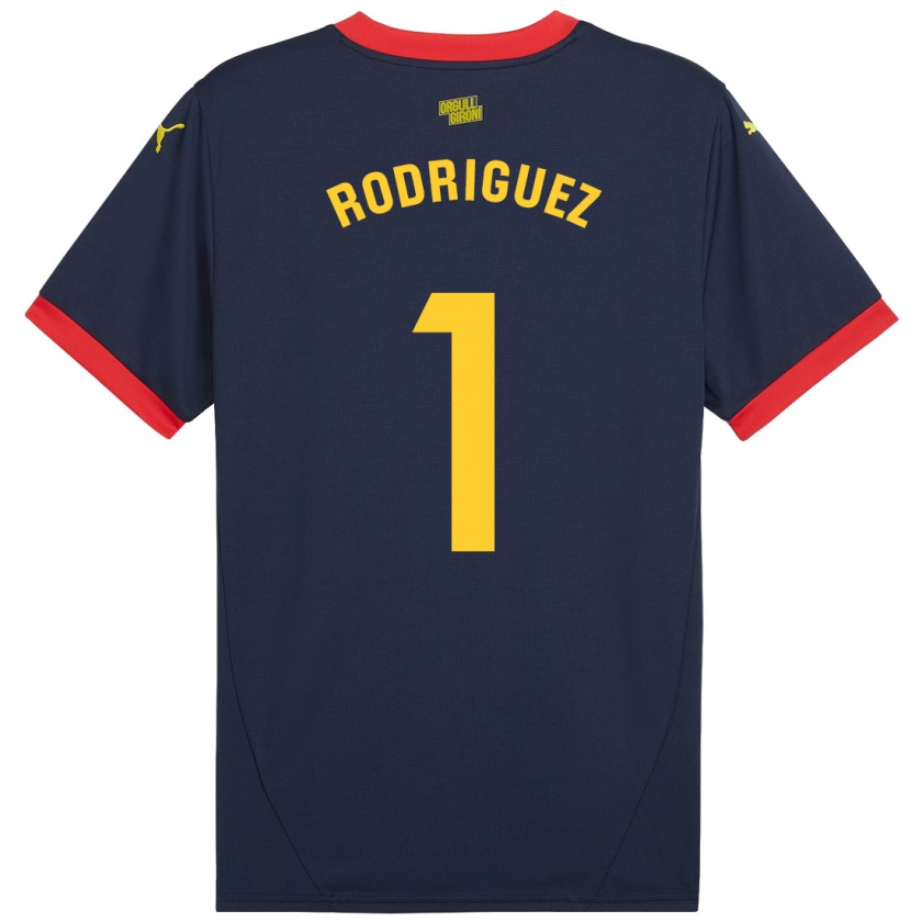 Kandiny Hombre Camiseta Maria Rodríguez #1 Azul Marino Rojo 2ª Equipación 2024/25 La Camisa Chile