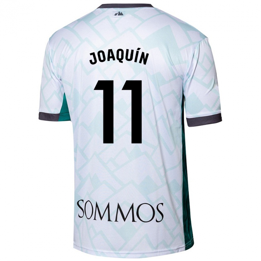 Kandiny Hombre Camiseta Joaquín Muñoz #11 Blanco Verde 2ª Equipación 2024/25 La Camisa Chile