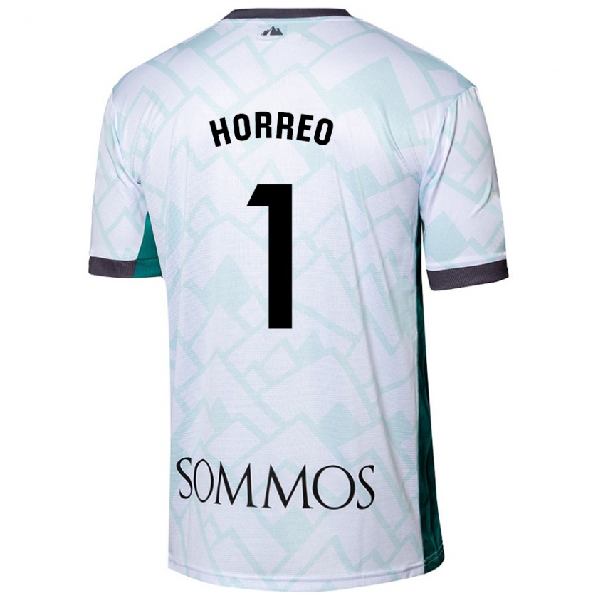 Kandiny Hombre Camiseta Berto Hórreo #1 Blanco Verde 2ª Equipación 2024/25 La Camisa Chile