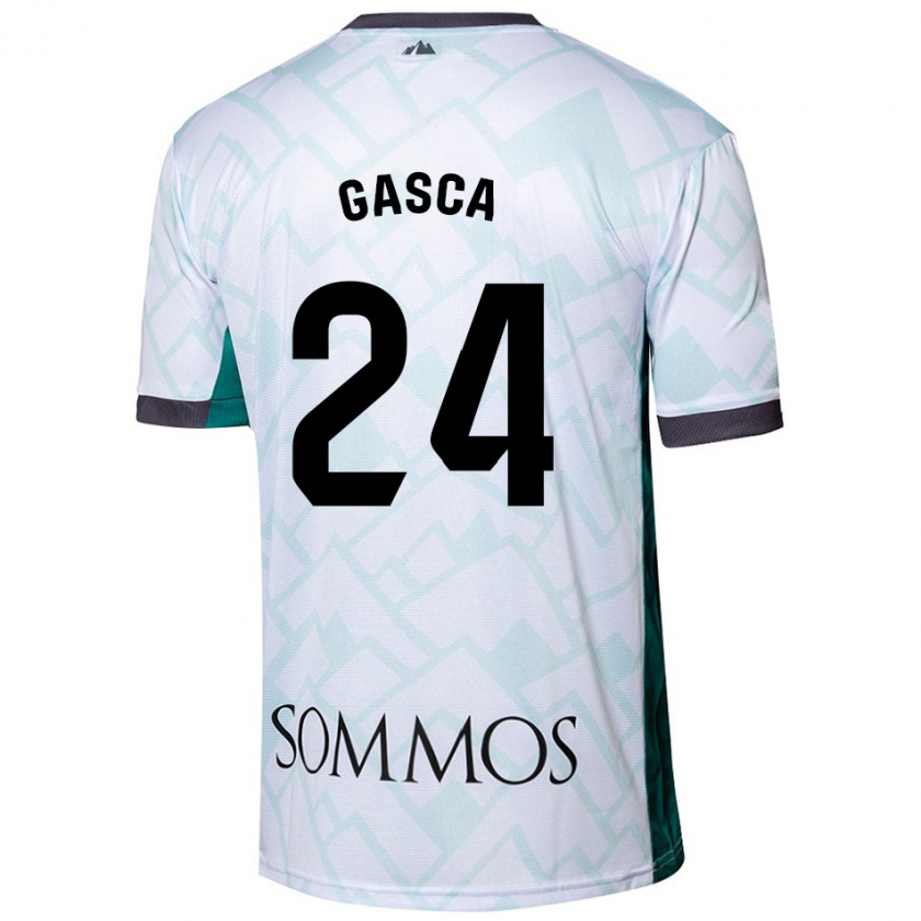 Kandiny Hombre Camiseta Verónica Gasca #24 Blanco Verde 2ª Equipación 2024/25 La Camisa Chile