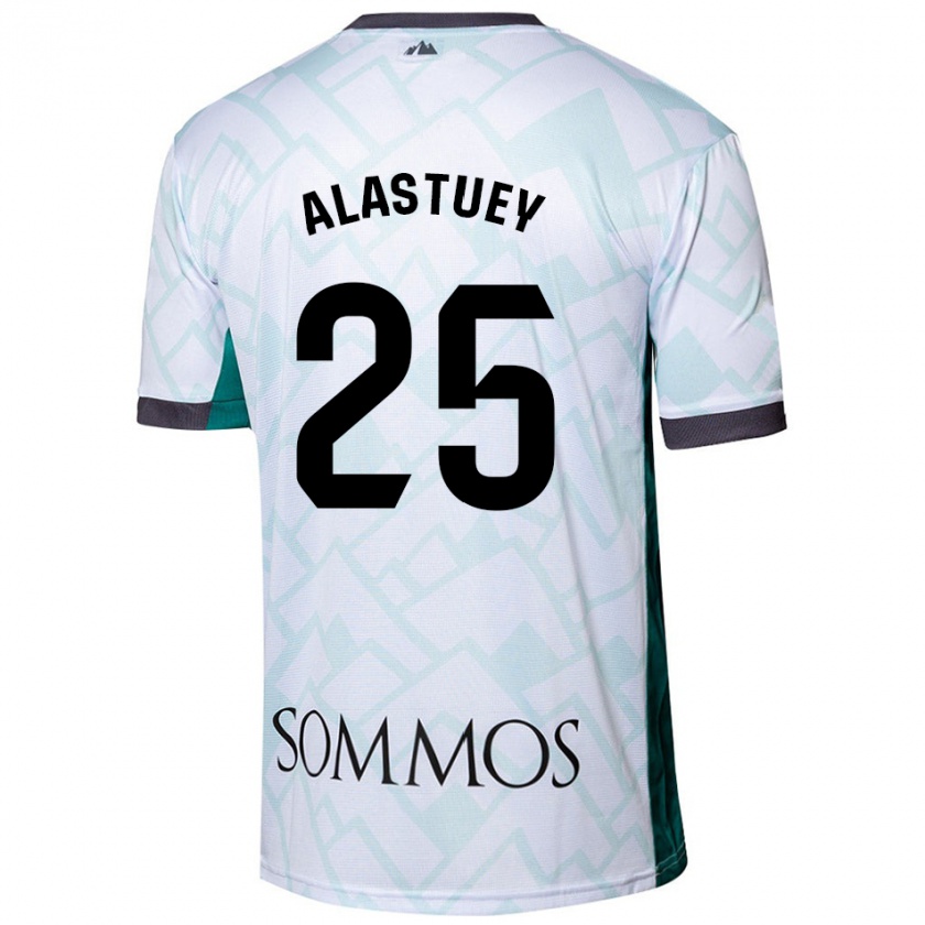 Kandiny Hombre Camiseta Martina Alastuey #25 Blanco Verde 2ª Equipación 2024/25 La Camisa Chile