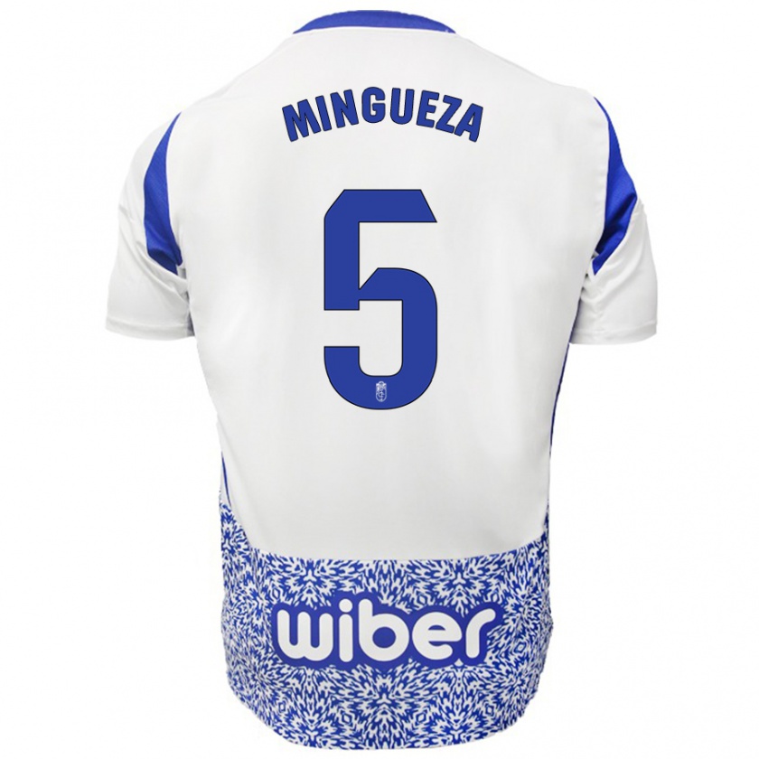 Kandiny Hombre Camiseta Ariadna Mingueza #5 Blanco Azul 2ª Equipación 2024/25 La Camisa Chile