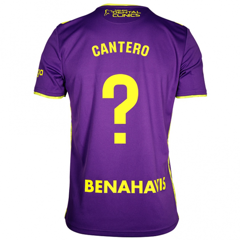 Kandiny Hombre Camiseta José Cantero #0 Púrpura Amarillo 2ª Equipación 2024/25 La Camisa Chile