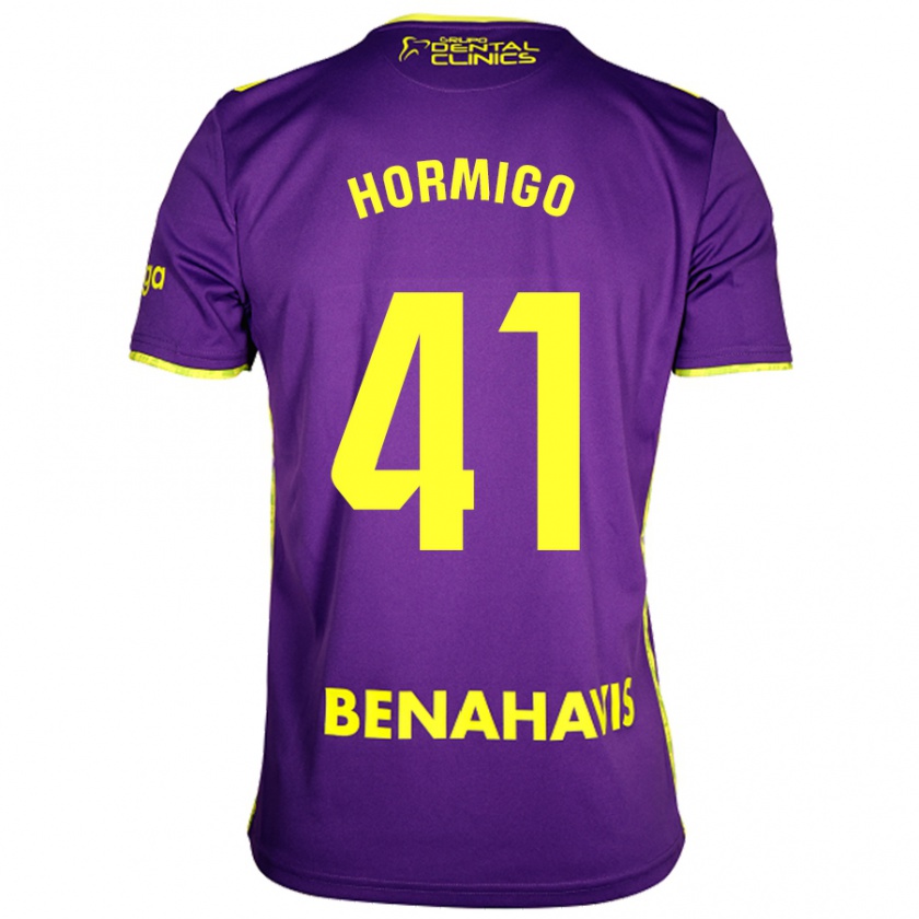 Kandiny Hombre Camiseta Cintia Hormigo #41 Púrpura Amarillo 2ª Equipación 2024/25 La Camisa Chile