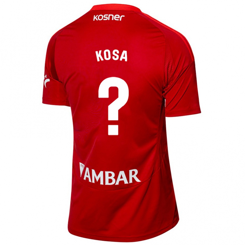 Kandiny Hombre Camiseta Sebastian Kosa #0 Blanco Azul 2ª Equipación 2024/25 La Camisa Chile