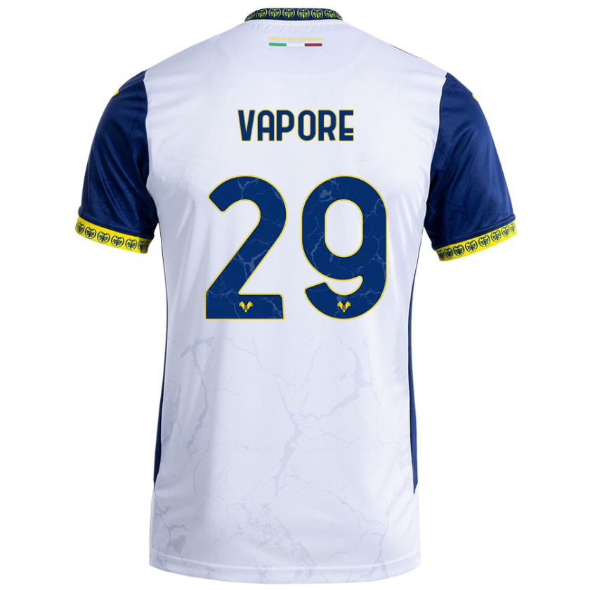 Kandiny Hombre Camiseta Angelo Vapore #29 Blanco Azul 2ª Equipación 2024/25 La Camisa Chile